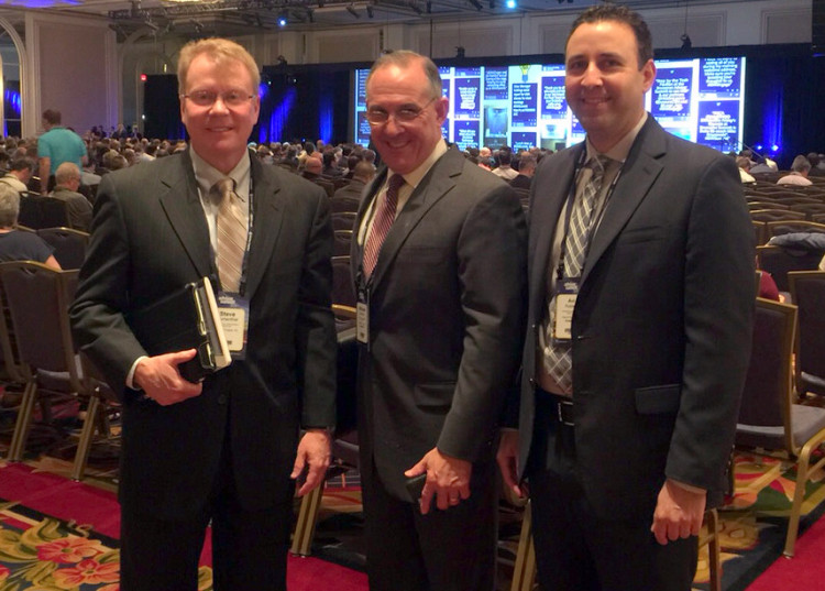 (left to right) CMG Capital Management Group CEO Steve Blumenthal, Head of Distribution Mike Sciortino, and Vice President of Institutional Sales Avi Rutstein.